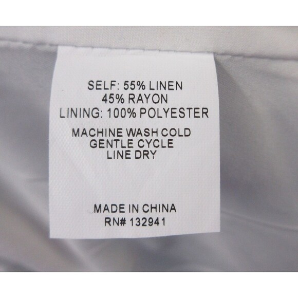 AMANDA UPRICHARD Wallace Beverly Linen Blend Shorts XS Banana Leaf Palm Leaves - Picture 6 of 13